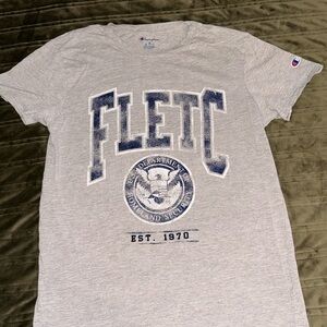 Champion Light Gray FLETC Graphic Tee